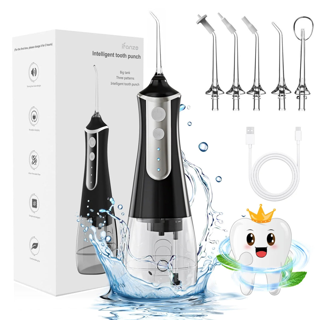 Cordless Water Flosser 3 Modes 5 Tips IPX6 Waterproof H573663