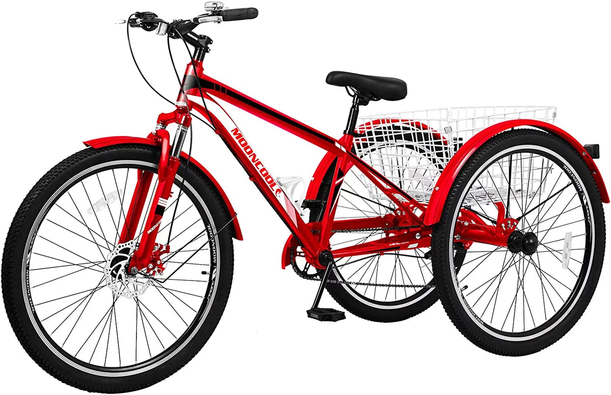 24/26/27.5 Inch 7 Speed Three Wheel Bike with Cargo Basket E815