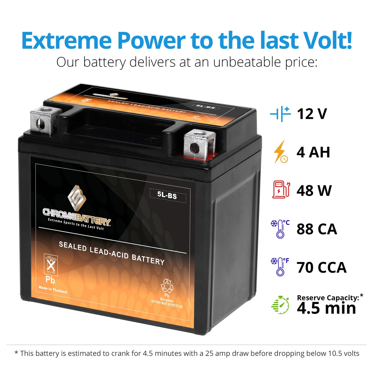Sealed AGM Motorcycle Battery V601822
