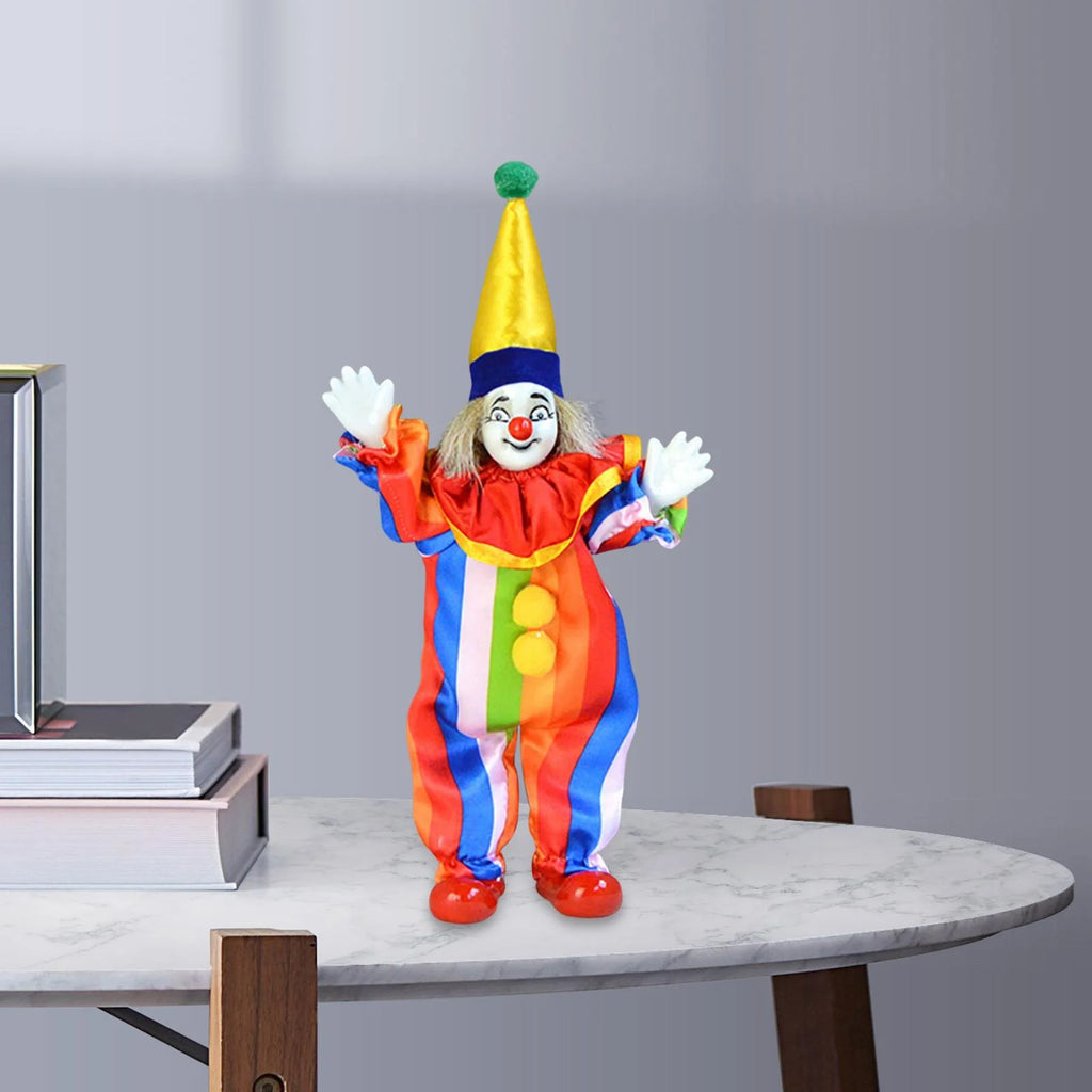 Porcelain Clown Doll with Movable Joints F8294
