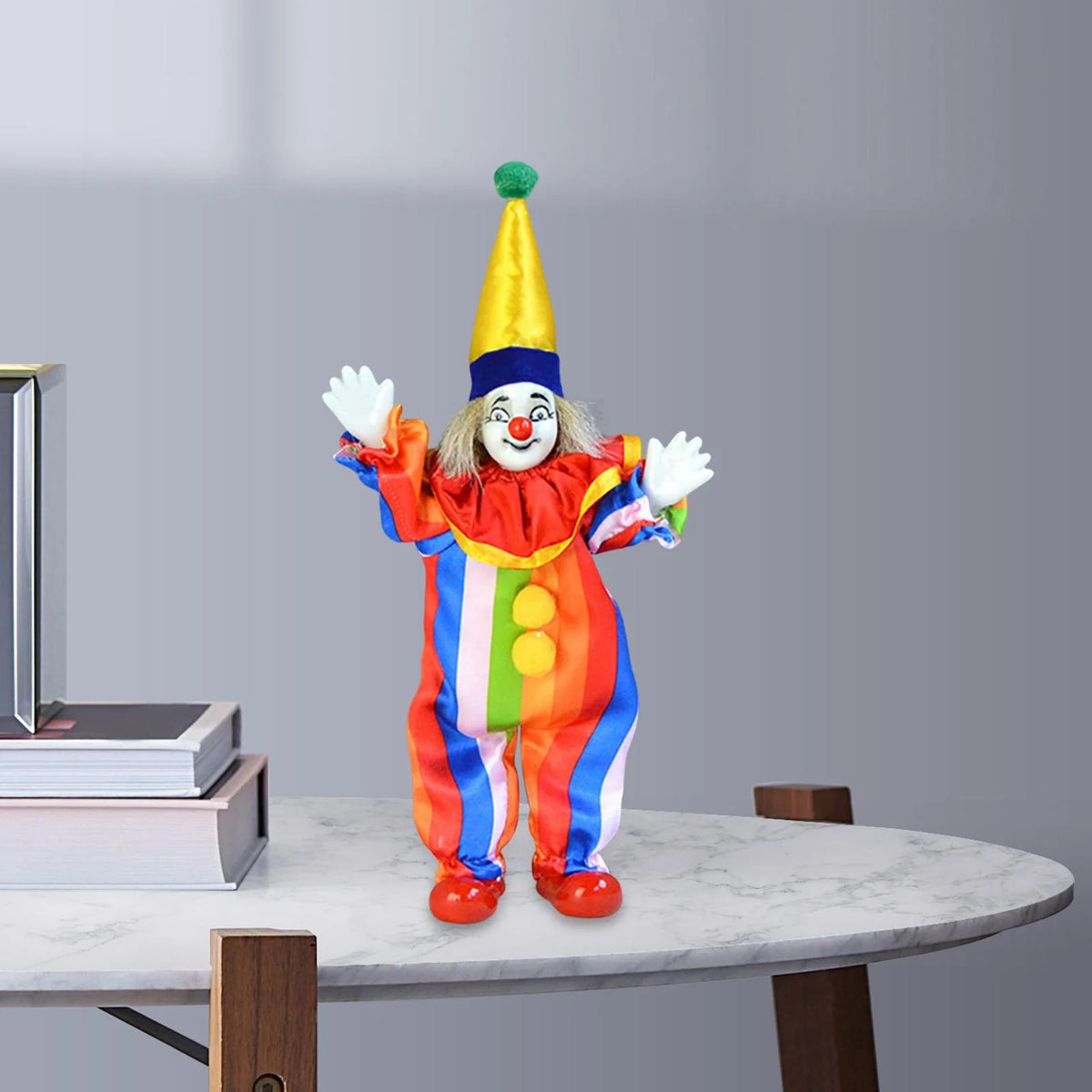 Porcelain Clown Doll with Movable Joints F8294