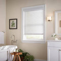 White Cordless Faux Wood Blind 55.5 in. W x 36 in. L I250248