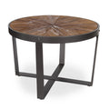 Round Wood and Metal Coffee Table D422697