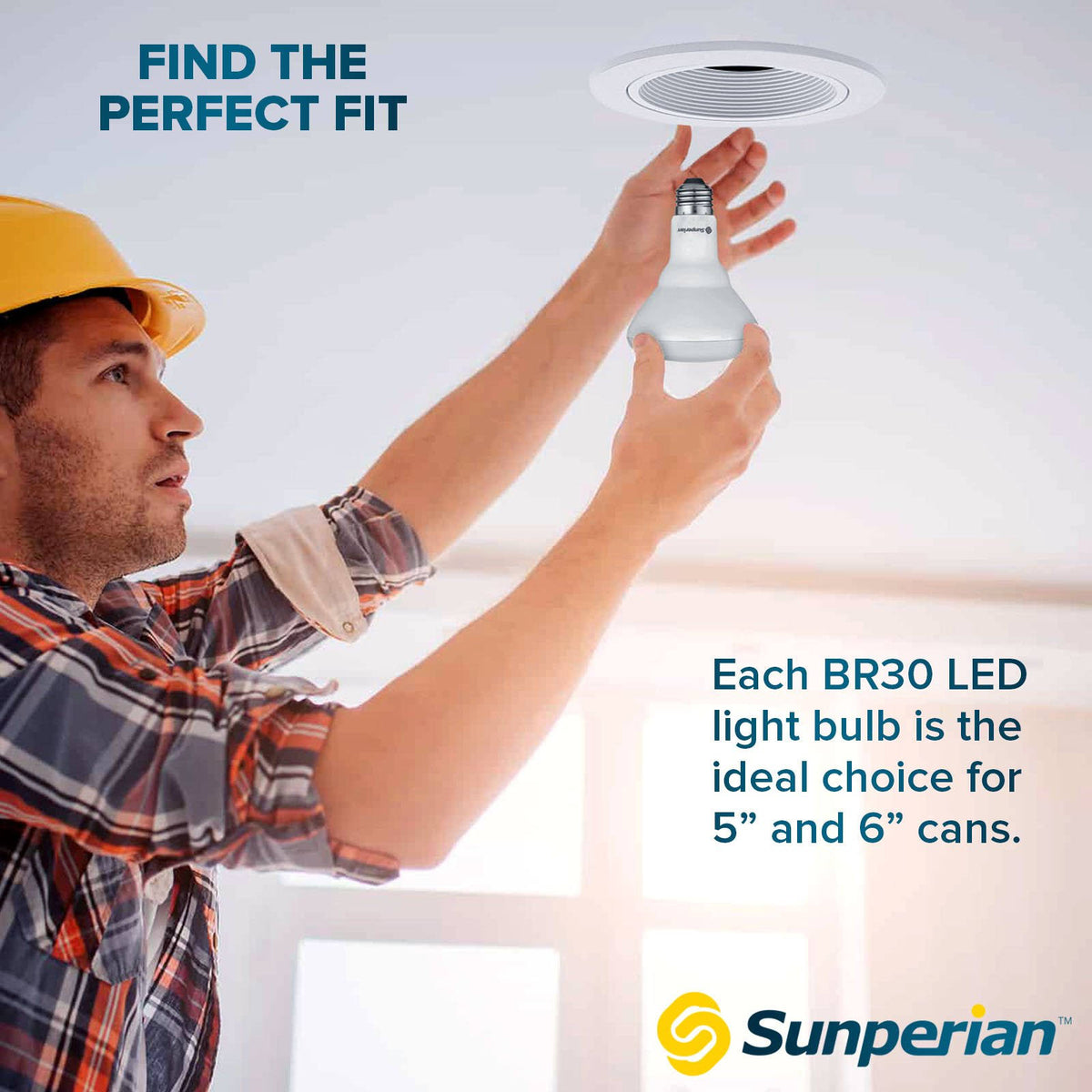 12 Pack BR30 LED Bulb 8.5W 4000K Cool White 800lm Dimmable Flood Light Bulbs U6716