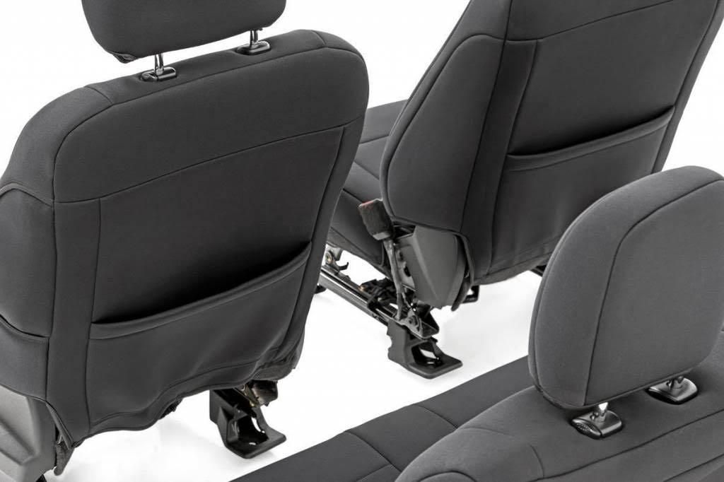 Black Neoprene Rear Seat Cover K137810
