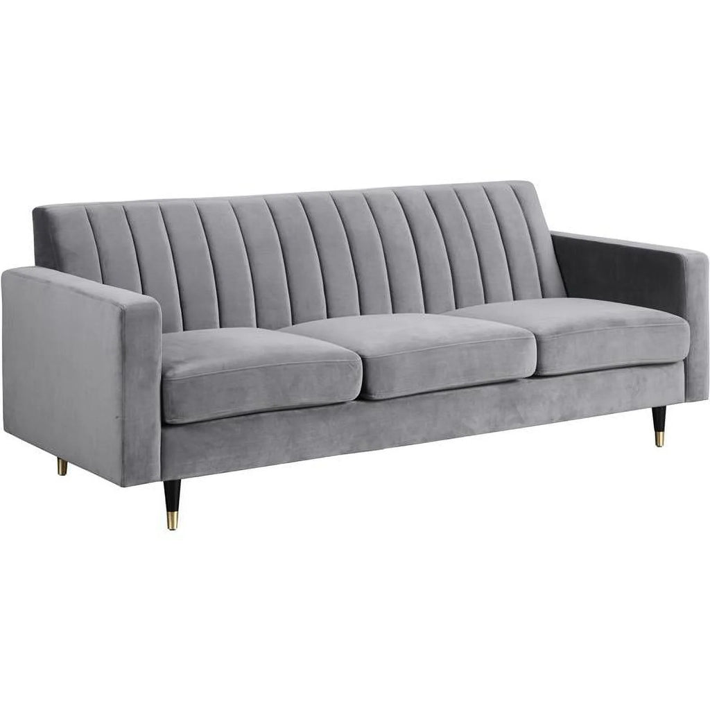 Contemporary Velvet Loveseat and Sofa Y408661