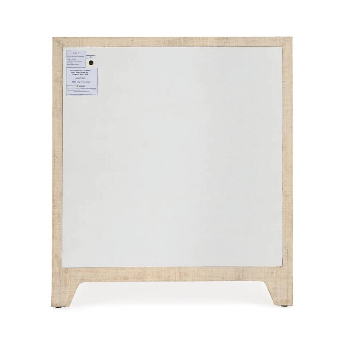 Natural Raffia 3 Drawer Wooden Chest E2570