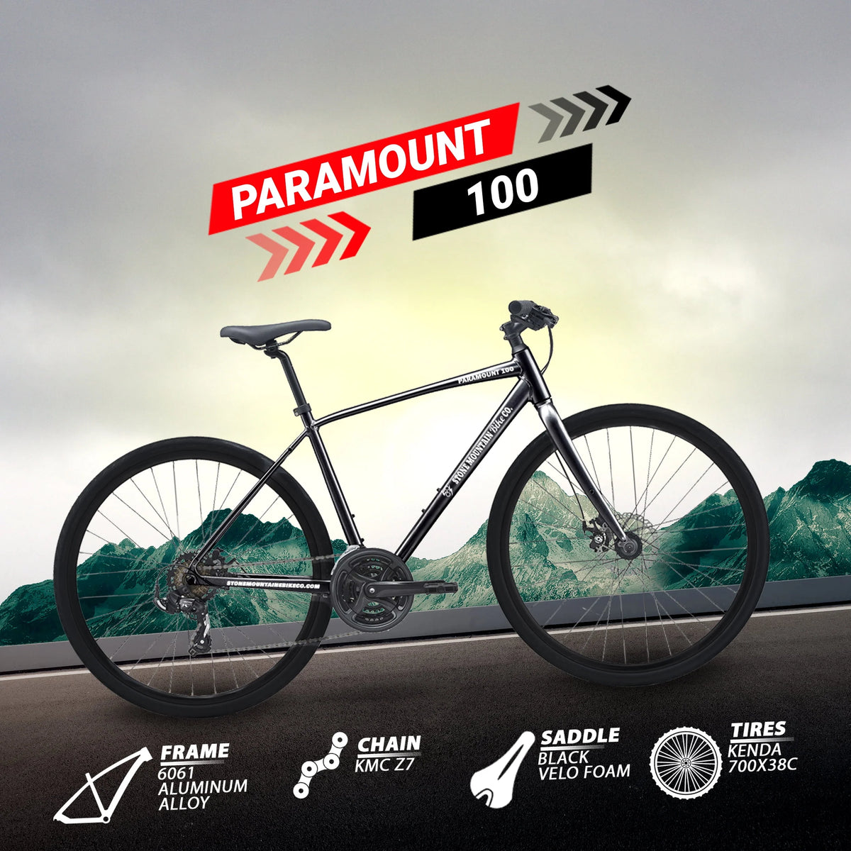 Black 21-Speed Aluminum Hybrid Bicycle M846979