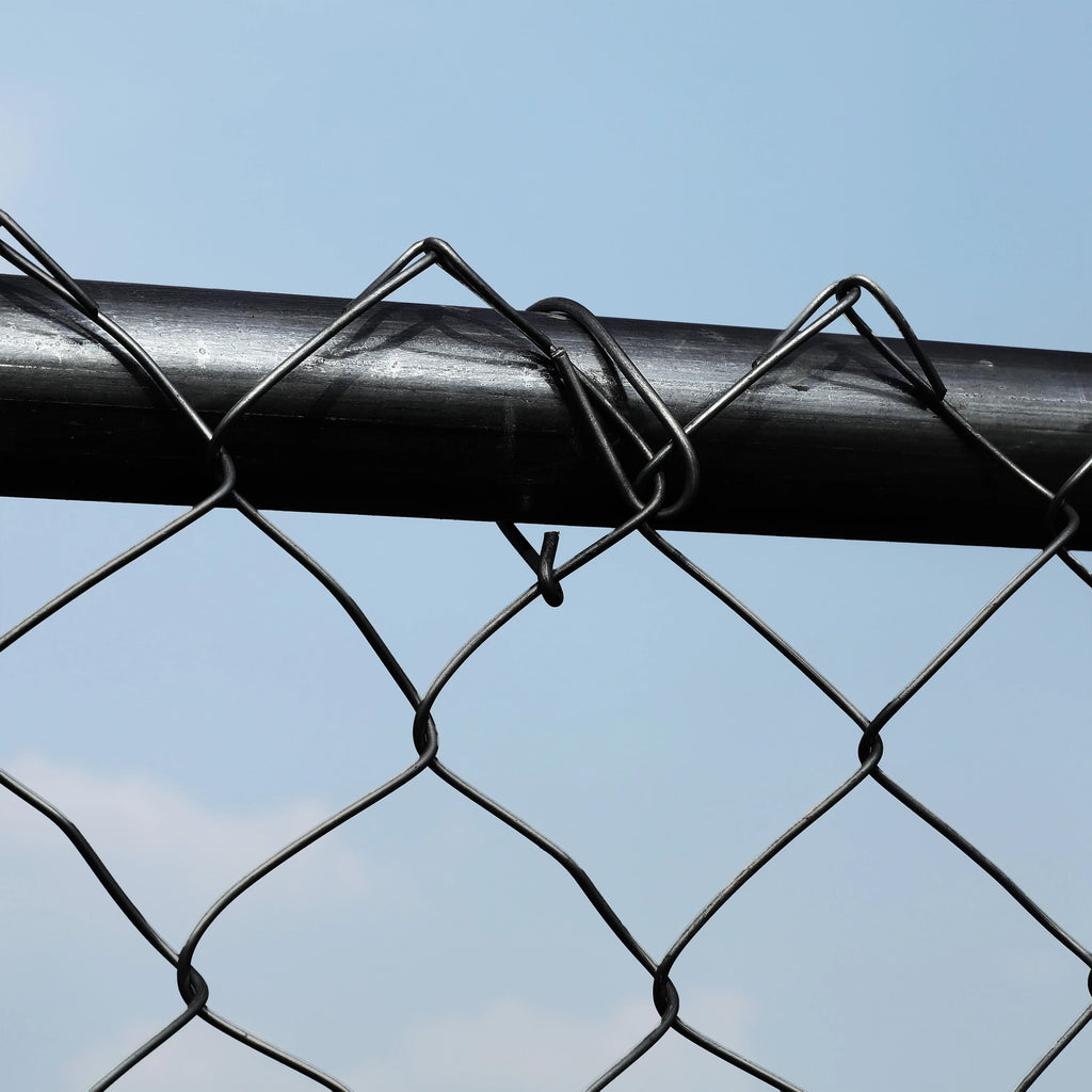 Black PVC Coated Chain Link Steel Fence 5X50 ft Y912