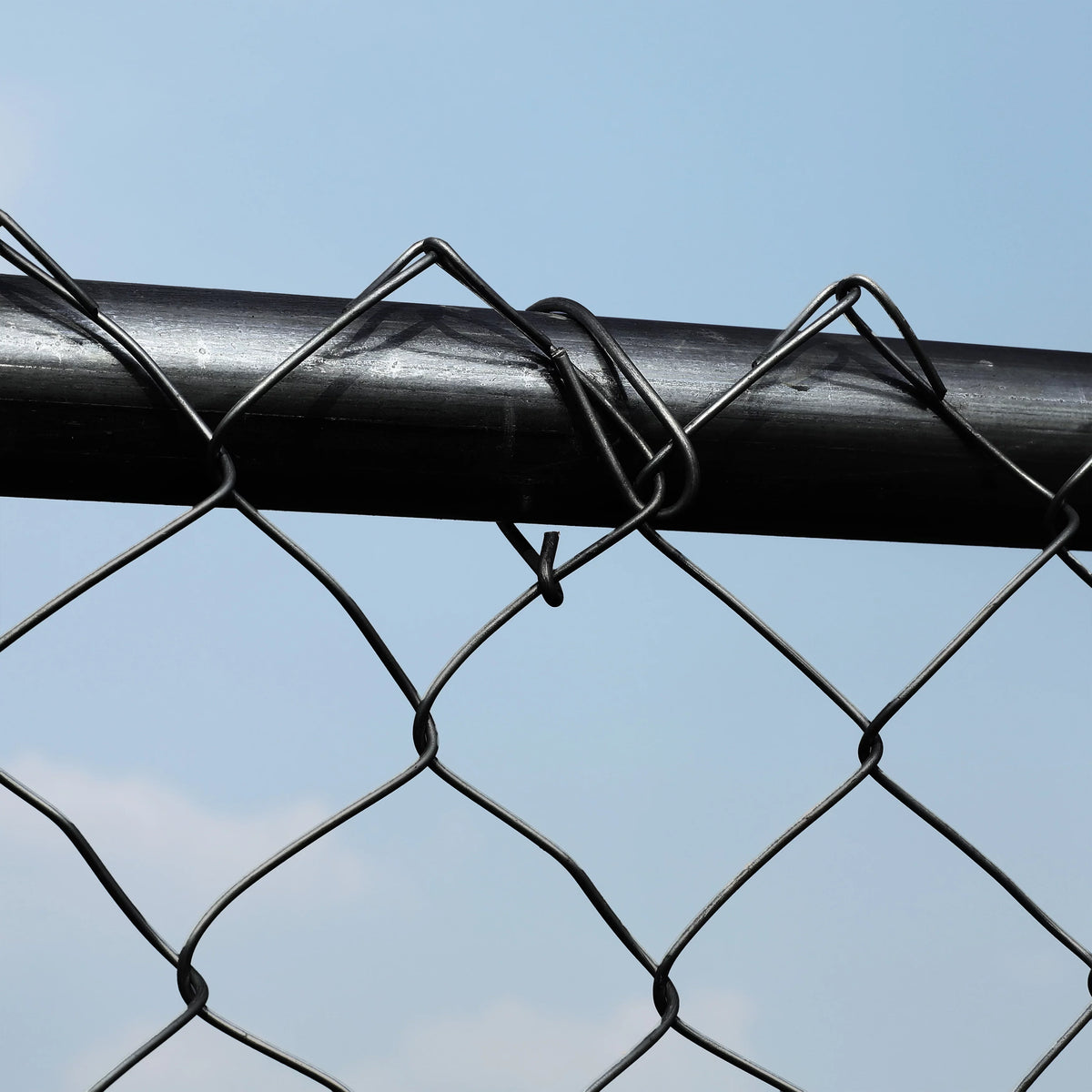 Black PVC Coated Chain Link Steel Fence 5X50 ft Y912