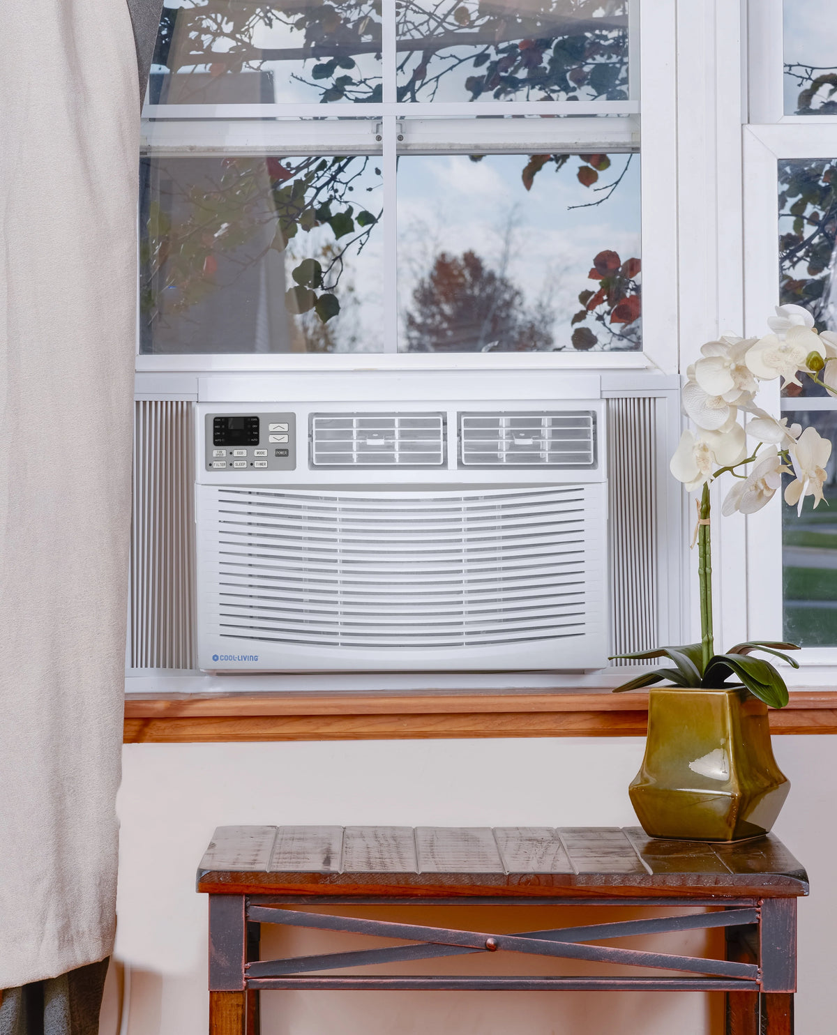12,000 BTU 115-Volt Window Air Conditioner with Remote, White F199231