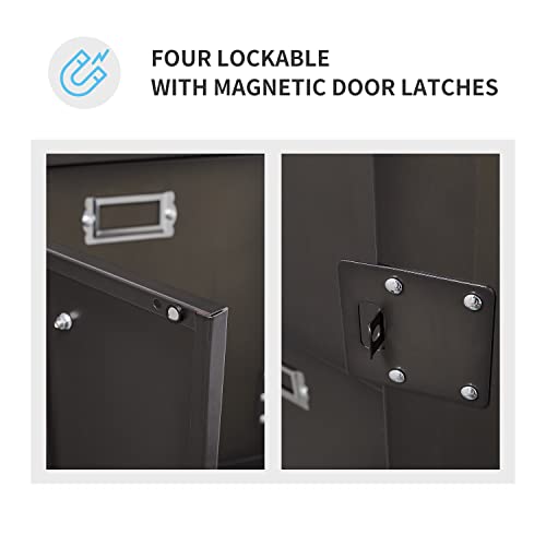 Metal Locker Storage Cabinet with 6 Lockable Doors J260630