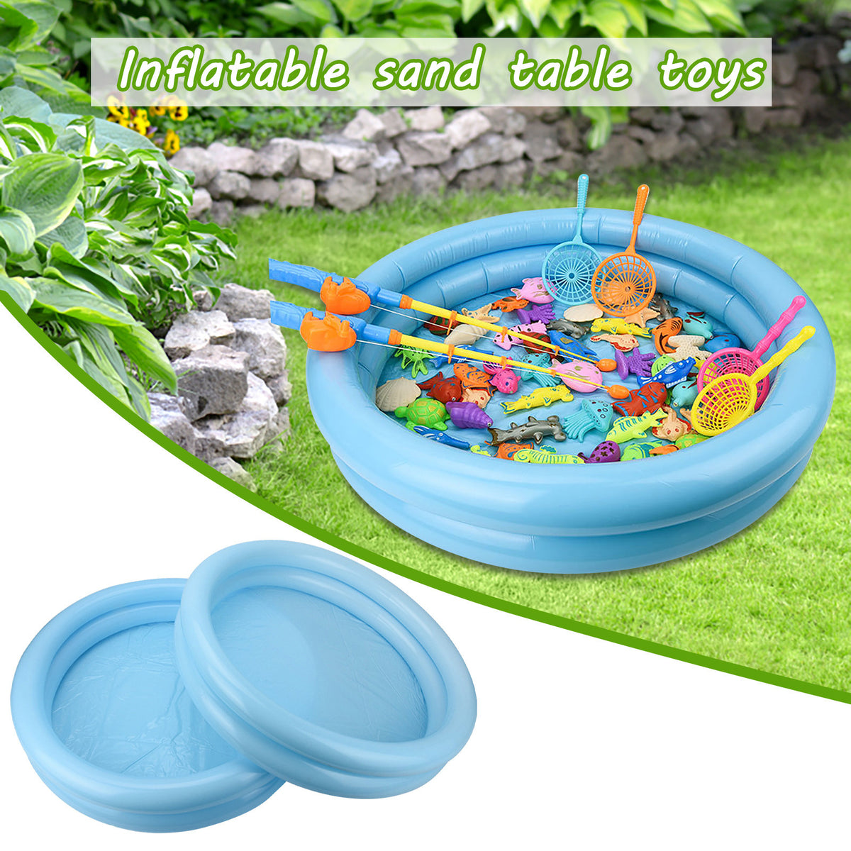 Portable PVC Inflatable Sandbox Tray Table Toys L6204
