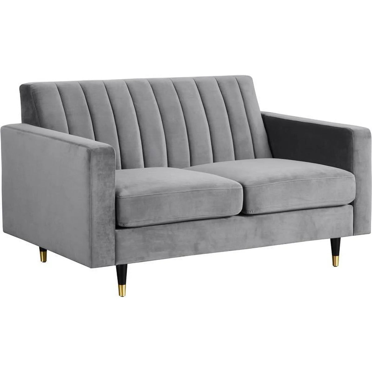 Contemporary Velvet Loveseat and Sofa Y408661