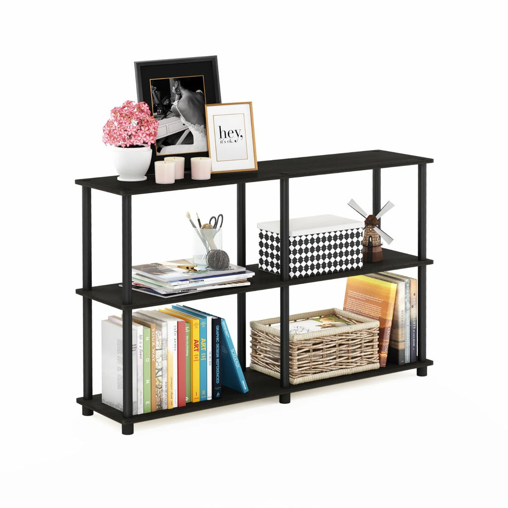 3-Tier Double Size Storage Display Rack in Black/Gray E937