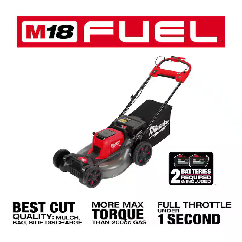 Brushless Cordless 21 in. Self-Propelled Lawn Mower with Hedge Trimmer O53154