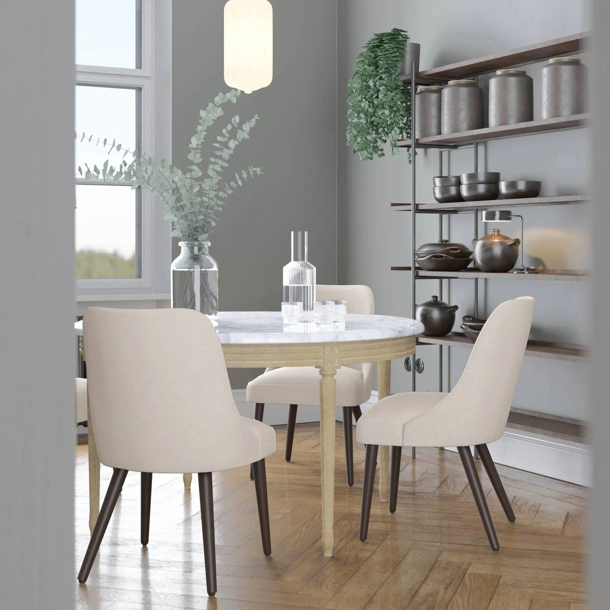 Linen Talc Dining Chair U580091