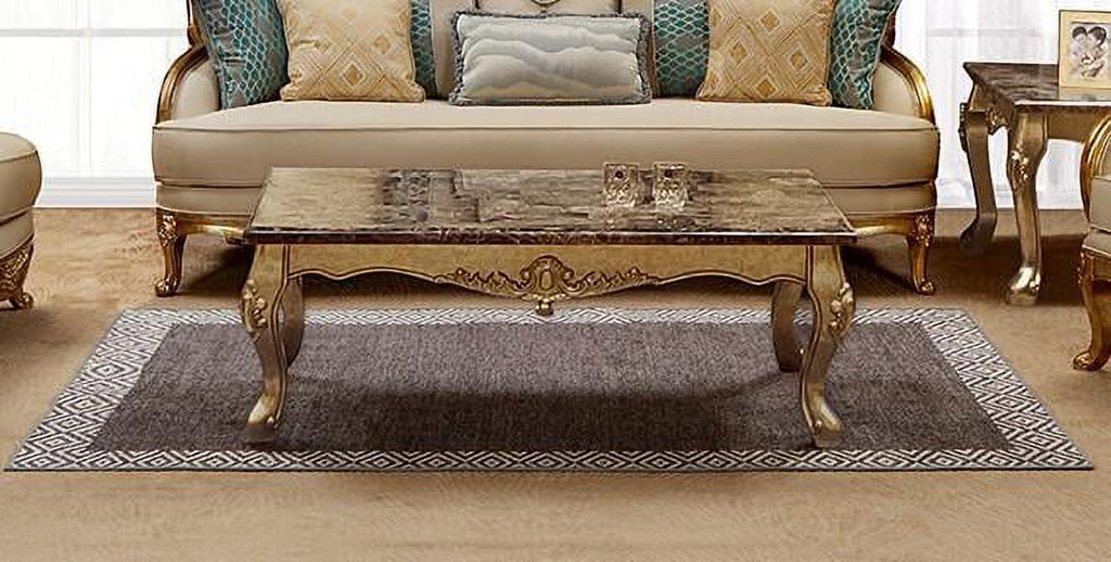 Gold & Light Beige Sofa Set 4Pcs T769