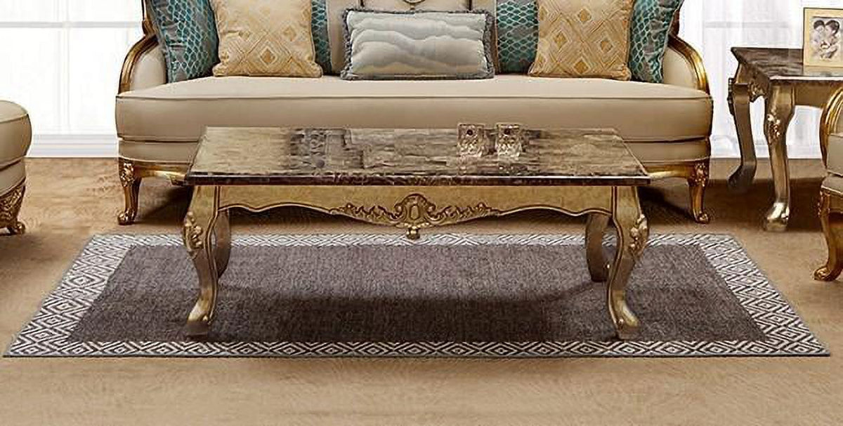 Gold & Light Beige Sofa Set 4Pcs T769