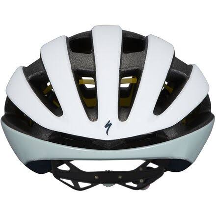 Satin White Gloss Ice Blue MIPS Helmet O2656