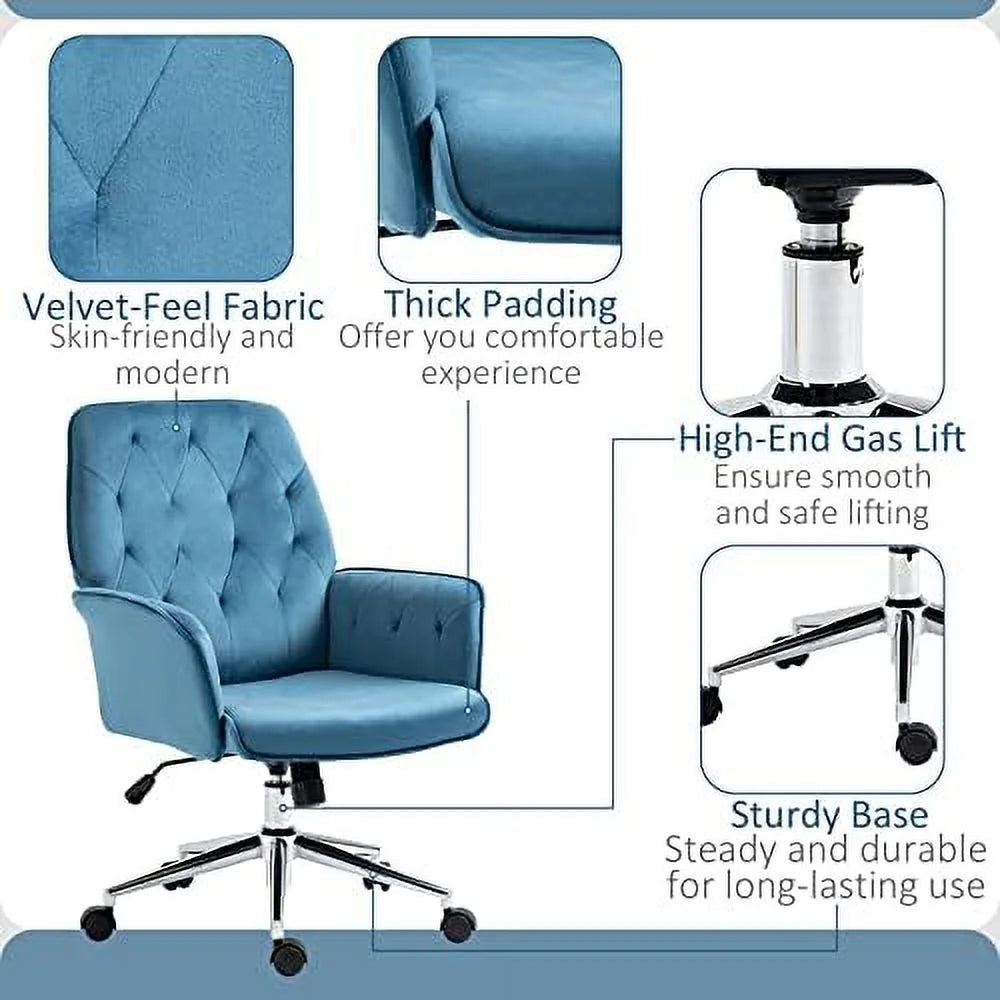 Light Gray Microfiber Tufted Height Adjustable Office Chair N13800