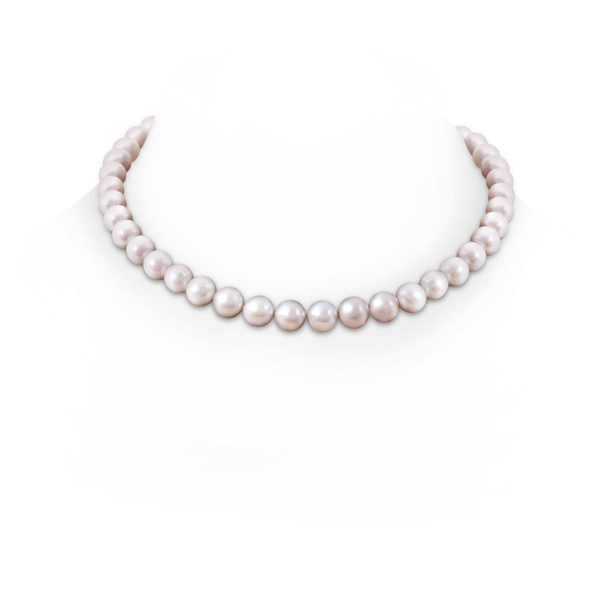 10-11mm Freshwater Cultured Pearl Single Strand Necklace in 14K White Gold T7812