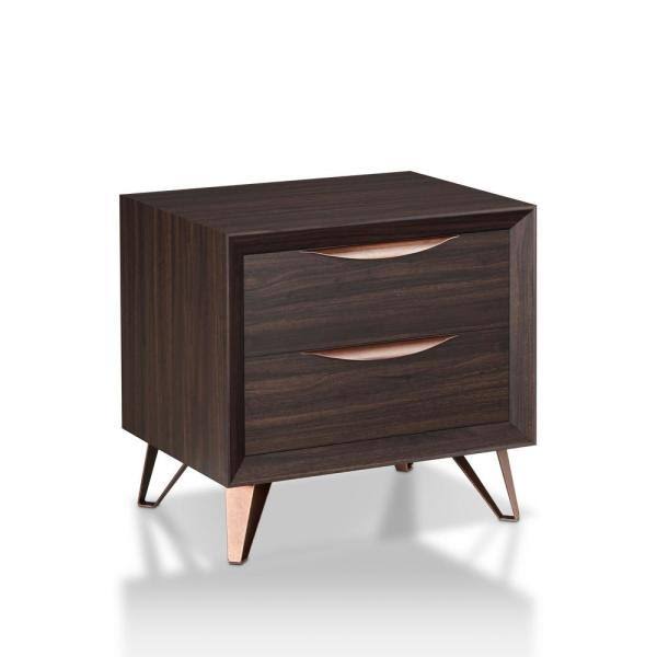 Wenge 2-Drawer Nightstand Q58478