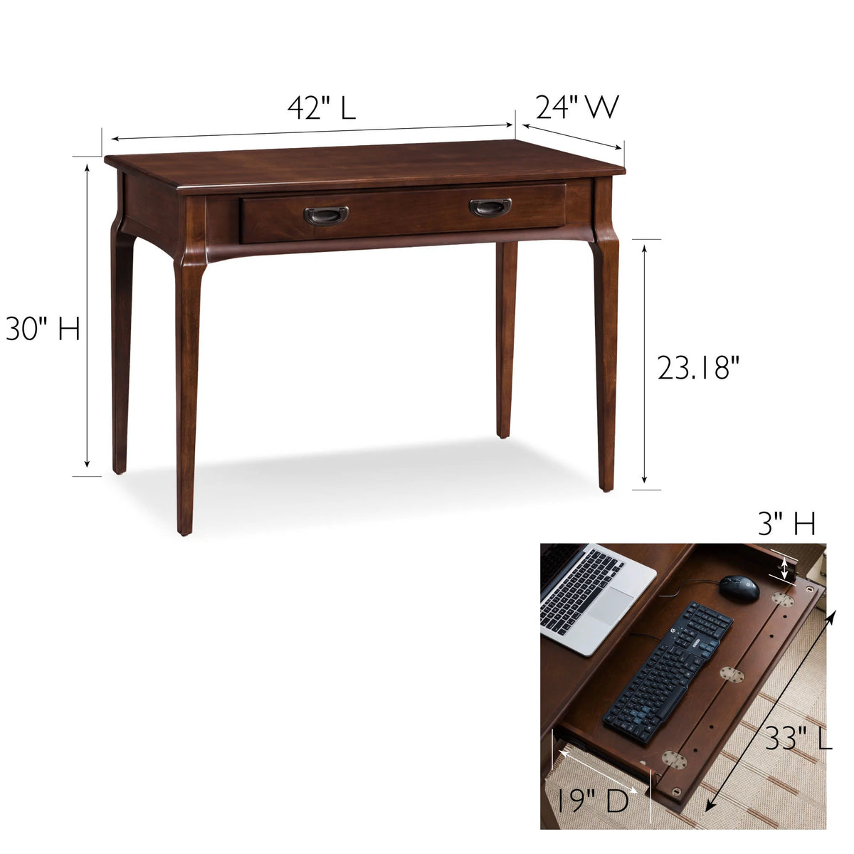 Laptop/Writing Desk in Heartwood Cherry F4431