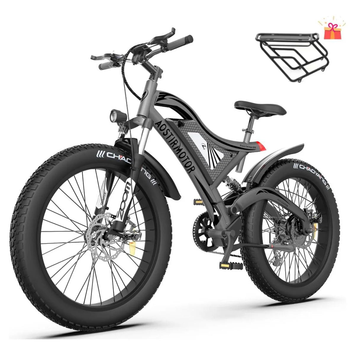 750W 48V 15Ah Fat Tire Electric Mountain Bike A8919