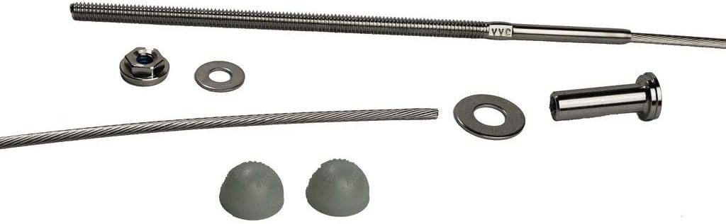 Stainless Steel Cable Railing Installation Kit for Deck Railing for 4x4 and 6x6 Posts, 1/8 Inch Cable, 25 Feet with Long Terminals and Stainless Chamfer Caps F464755