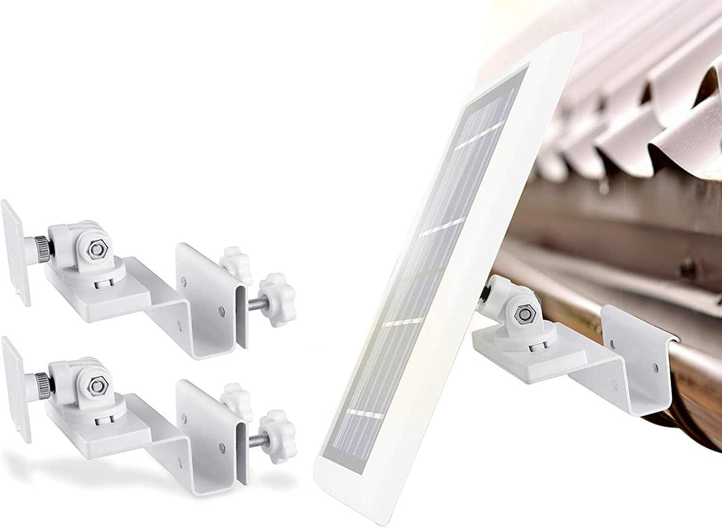 Gutter Mount for Cams & Solar Panels (2 Pack, White) A158