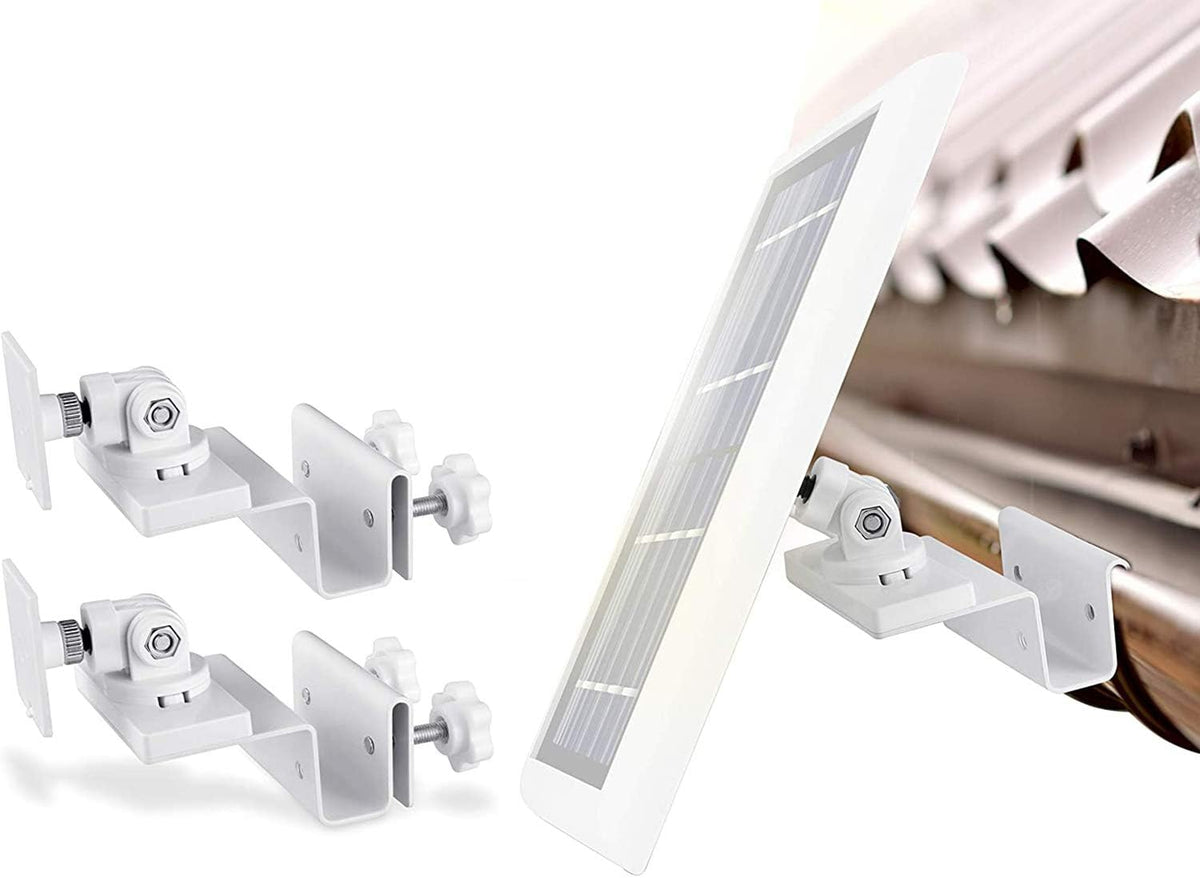 Gutter Mount for Cams & Solar Panels (2 Pack, White) A158