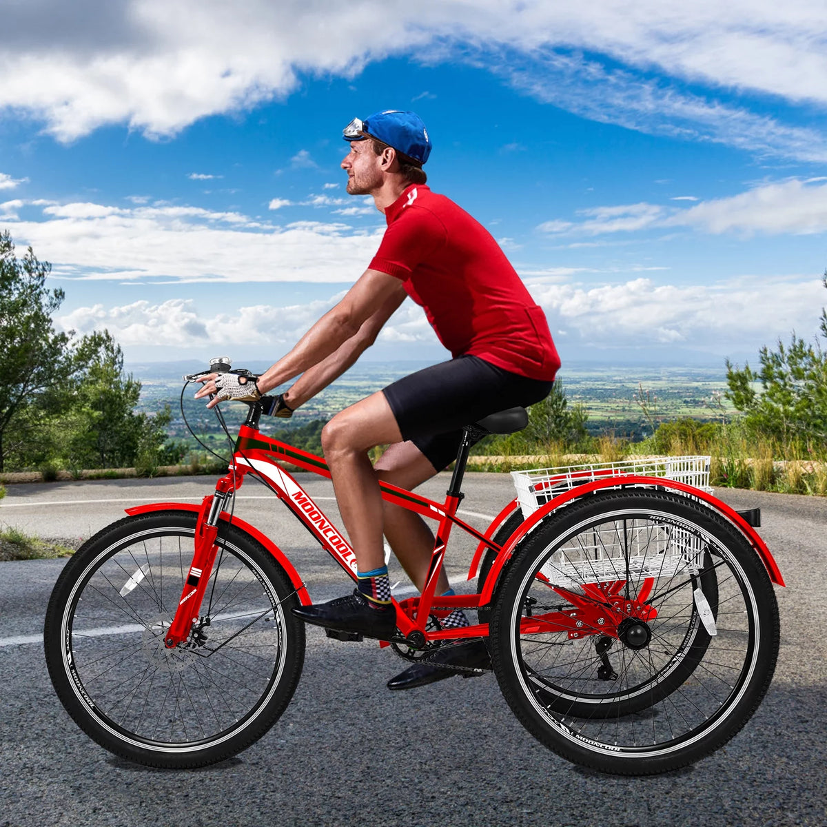 24/26/27.5 Inch 7 Speed Three Wheel Bike with Cargo Basket E815