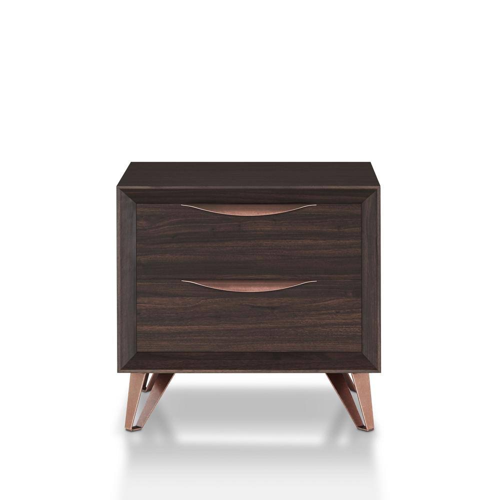 Wenge 2-Drawer Nightstand Q58478