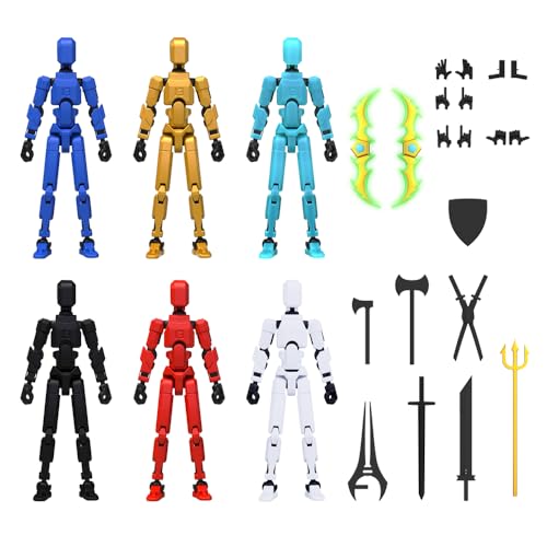 6 Pack 3D Printed Multi-Jointed Movable Action Figure S975789