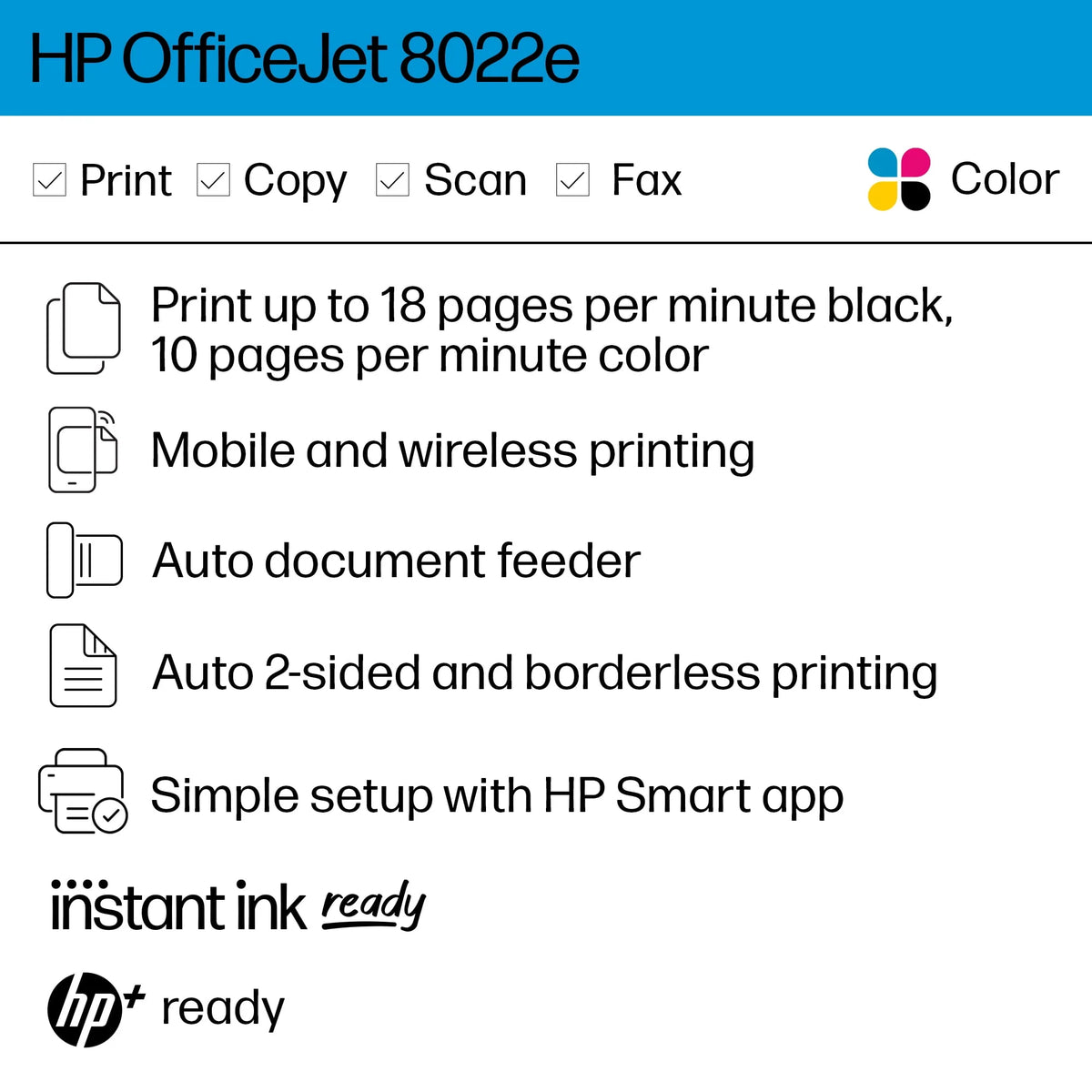 Wireless Color Inkjet All-in-One Printer W938126