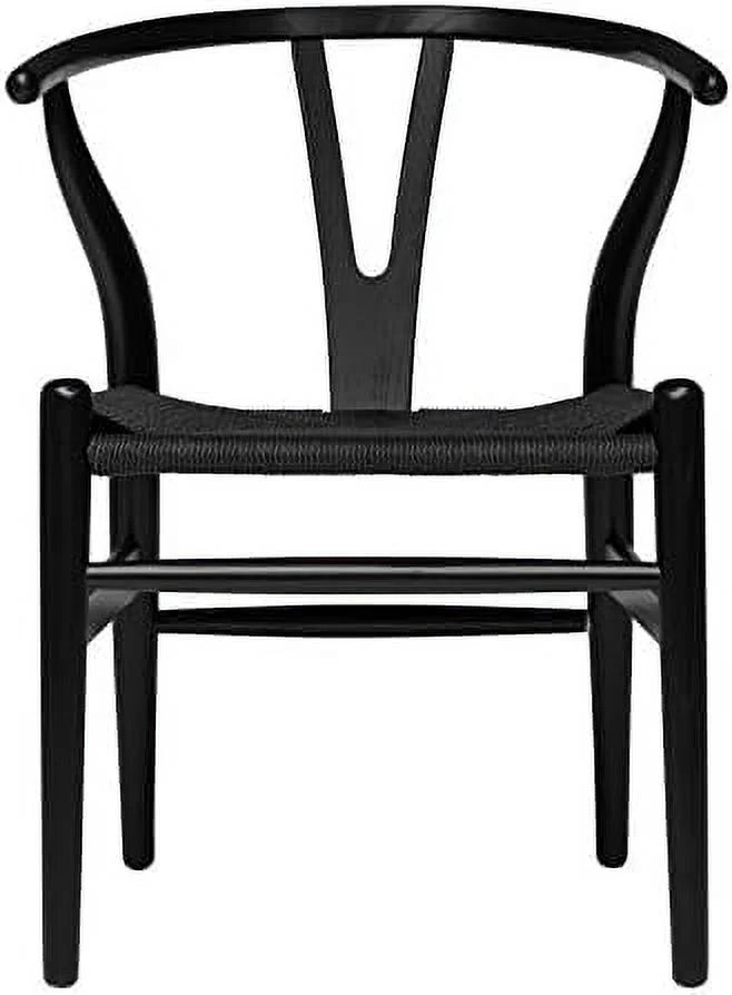 Woven Cord Seat Walnut Chair with Arm O54188