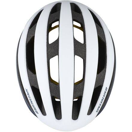 Satin White Gloss Ice Blue MIPS Helmet O2656