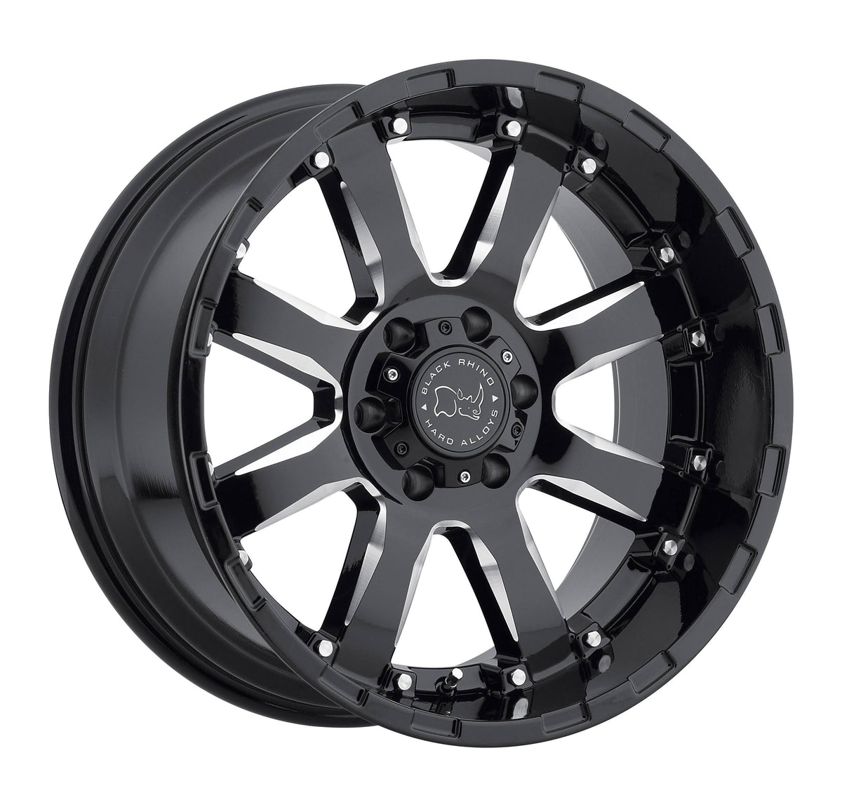 20x9 6x5.5x22 +12mm Black/Milled Wheel Rim C1796