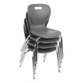 Gray Plastic Classroom Chair Set of 4 N982759