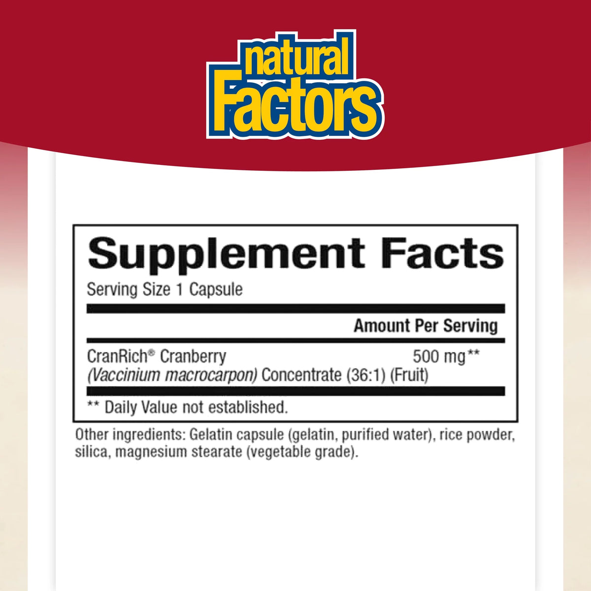 Cranberry Concentrate 180 Capsules E915