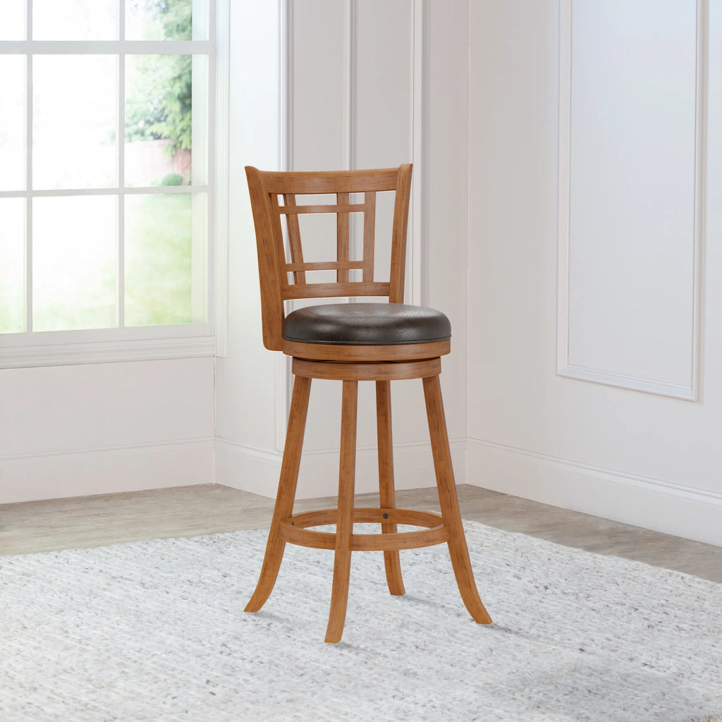 Brown Swivel Bar Stool J2183