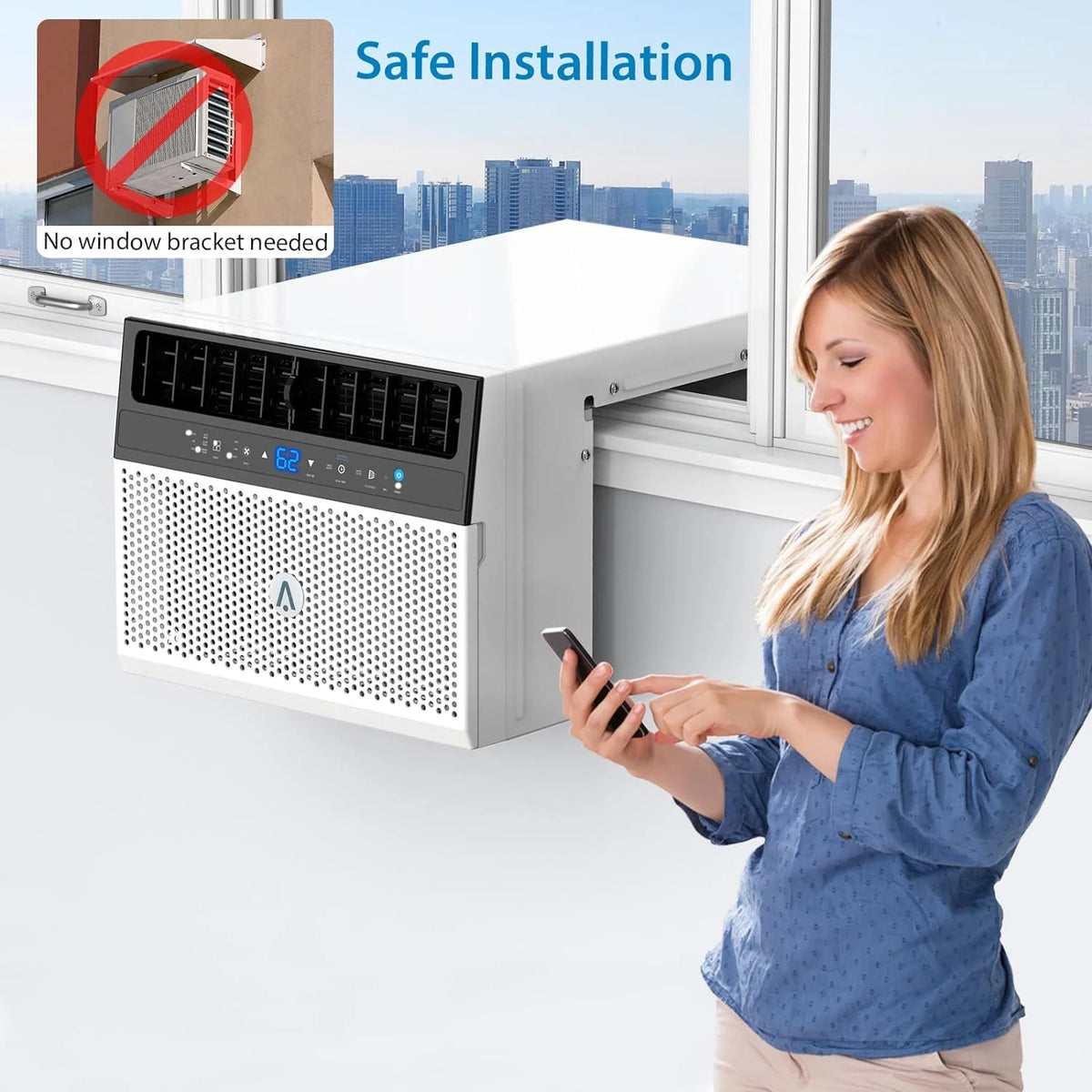 8000 BTU Window Air Conditioner with Remote Control V422541