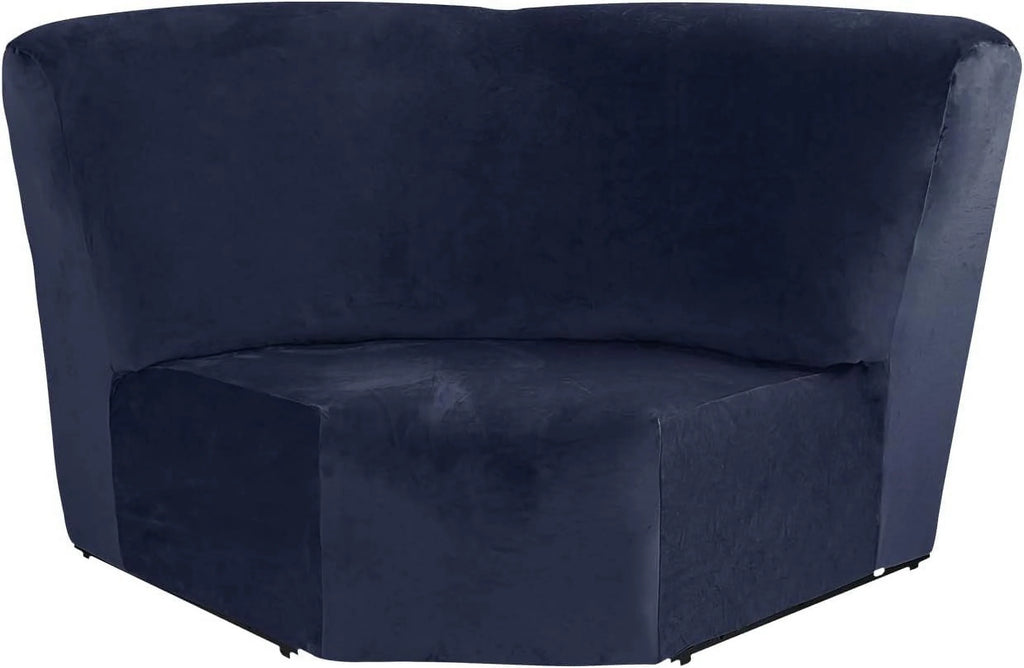 Velvet Corner Sofa Cover 1 Piece Q2966