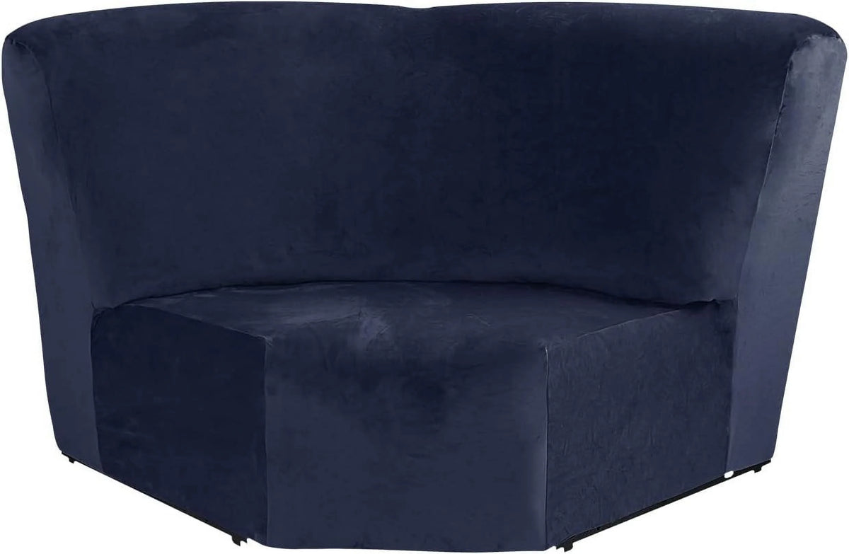 Velvet Corner Sofa Cover 1 Piece Q2966