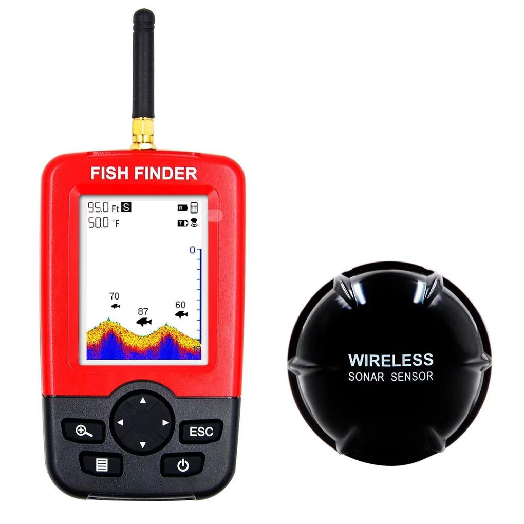 Portable Wireless Sonar Sensor Fishfinder Depth Locator LCD Display P611