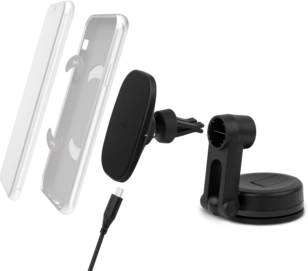 Magnetic Car Phone Holder with Wireless Charging, 10W Max, Pack of 2 Q539422