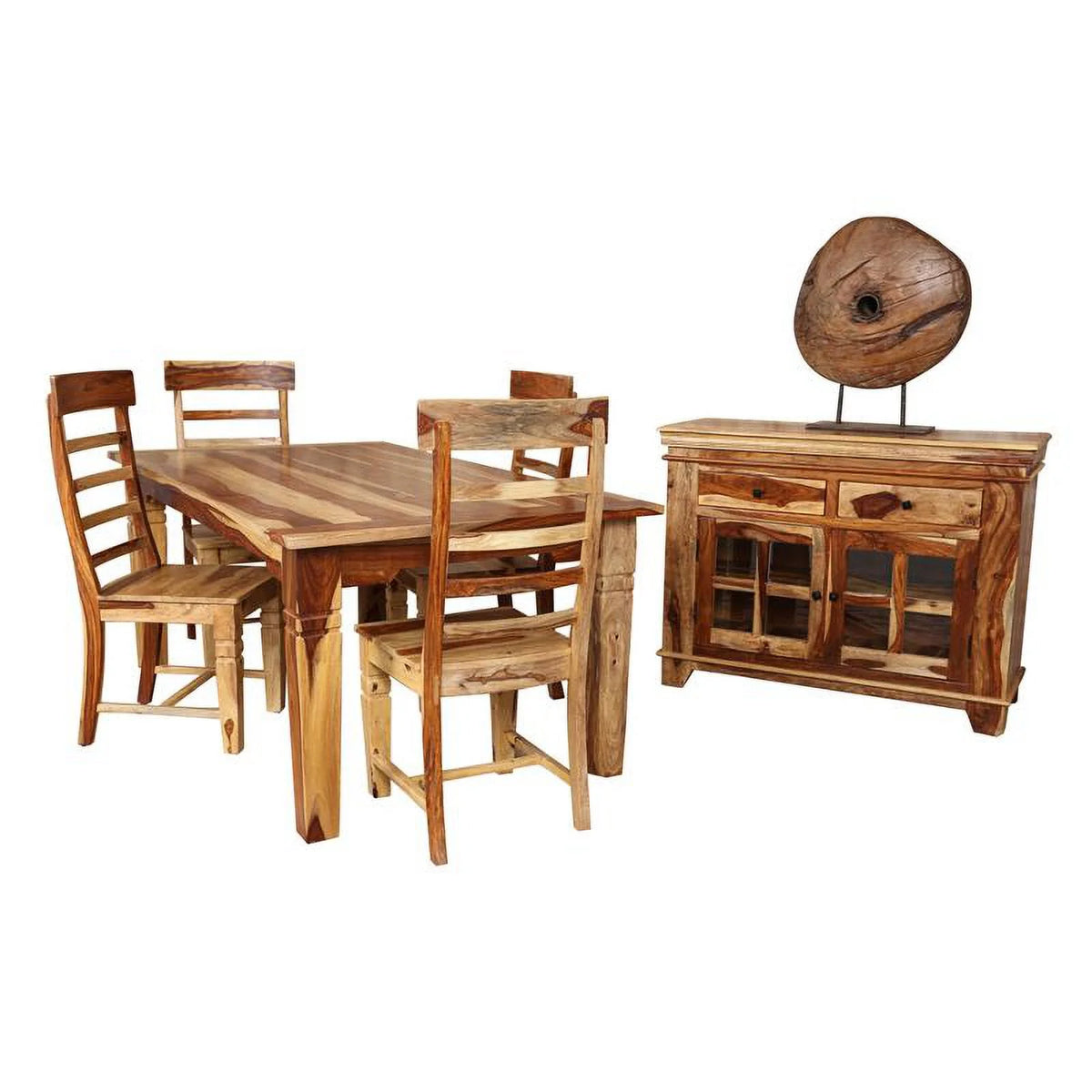 Solid Sheesham Wood 72" Rectangular Dining Table F225897