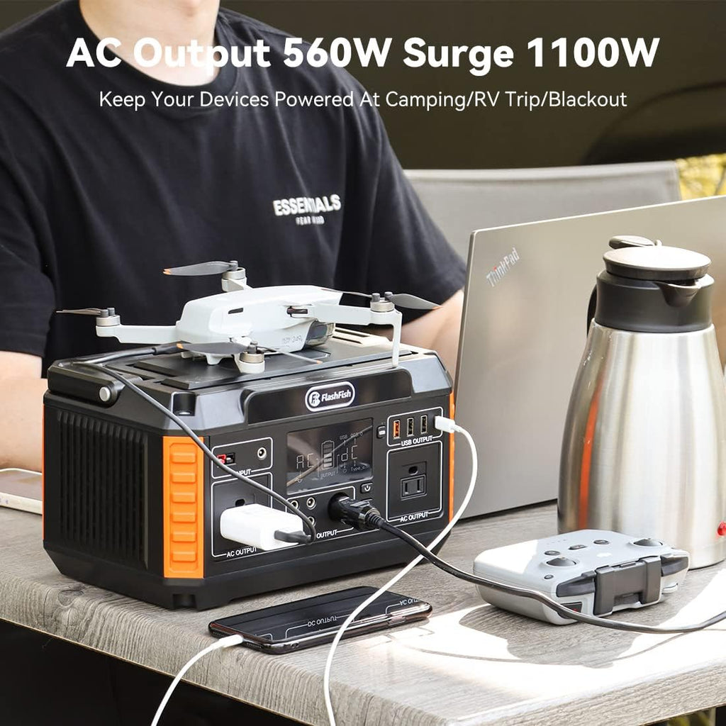 560W Portable Power Station, 520Wh/140400mAh Lithium Battery Pack with AC Outlets T988