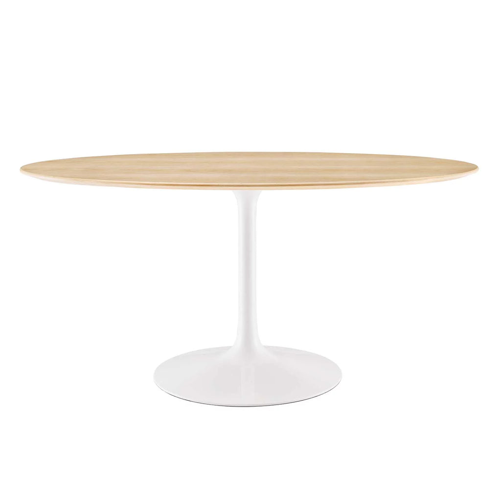 60" Oval Natural Wood Grain Dining Table S924